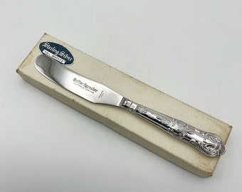 Vintage Sterling Silber Buttermesser: Queens Pattern, Sheffield 1978