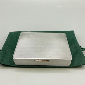 Vintage 1935 Small Solid Sterling Silver Box, Gift Bag