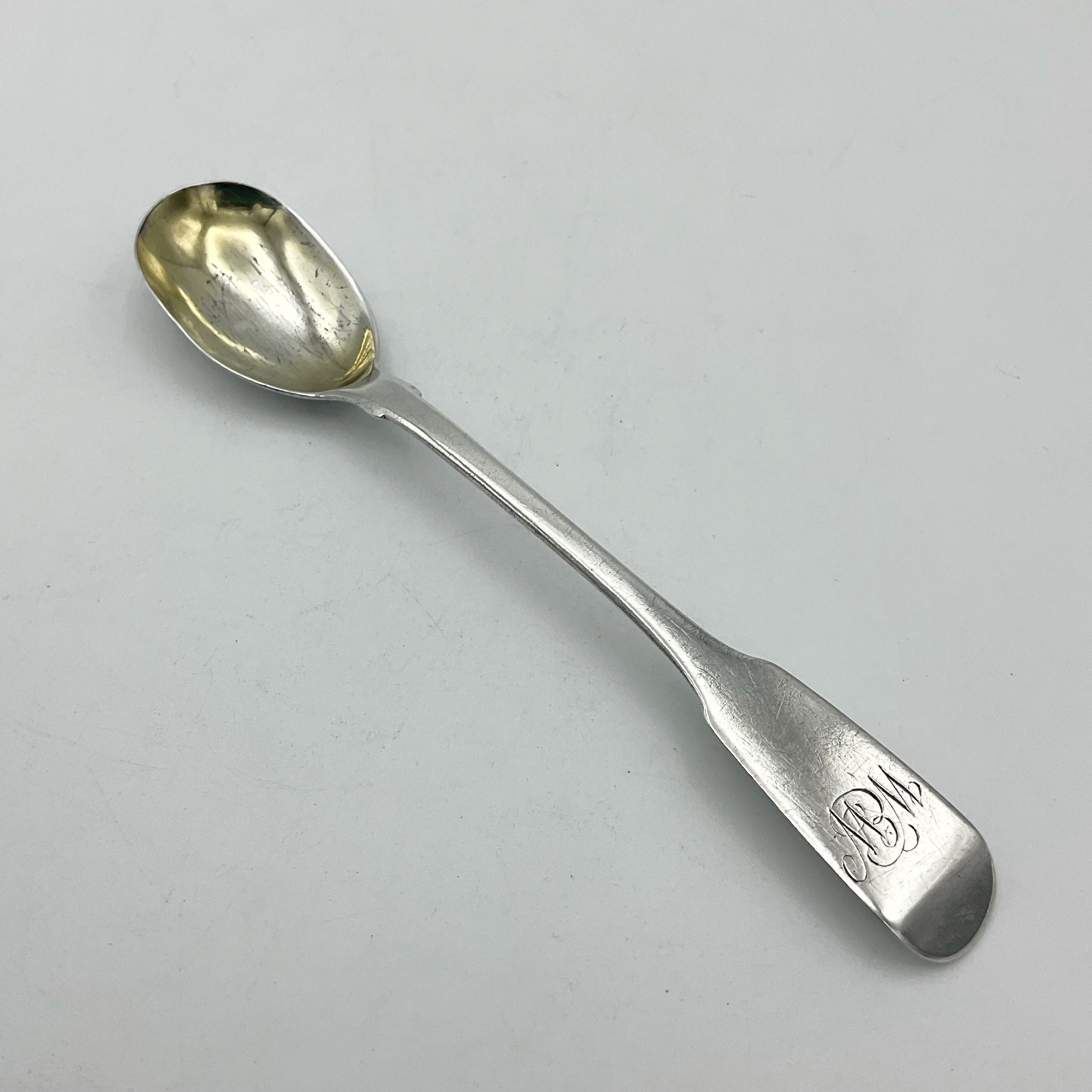 Antique Silver Condiment Spoon 1800s Sterling Silver Spoon Etsy