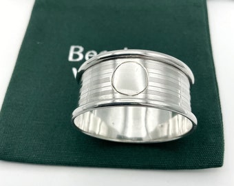 Antique Silver Napkin Ring, Sterling Silver, Hallmarked 1922, Solid Silver Napkin Holder, Serviette Ring, New Baby Gift