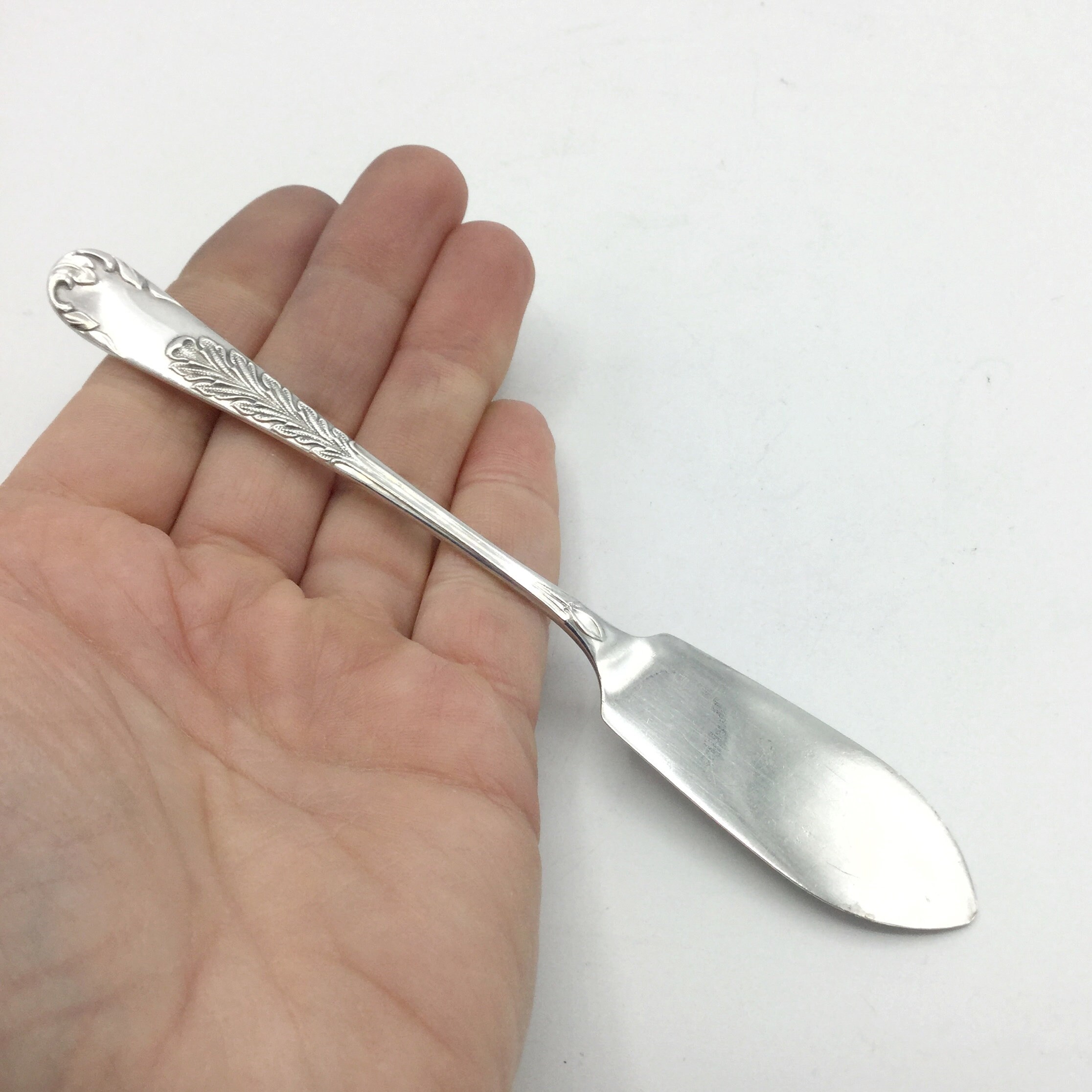 Antique Sterling Silver Butter Knife Silver Palette Knife Etsy