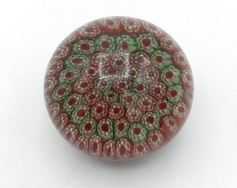 Millefiori Glass Paperweight, Colourful Murano Millefiori, Round Paperweight, Art Glass Ornament