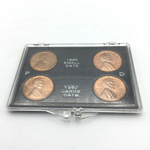 1960 Lincoln Cent Set, Memorial Cent, Lincoln Penny, US Coin Set, Lincoln Cent Error