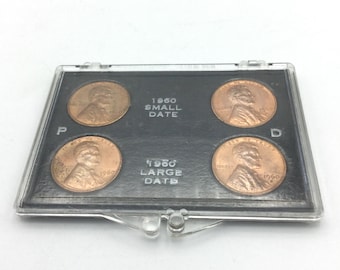 1960 Lincoln Cent Set: Small & Large Date US Penny Collection