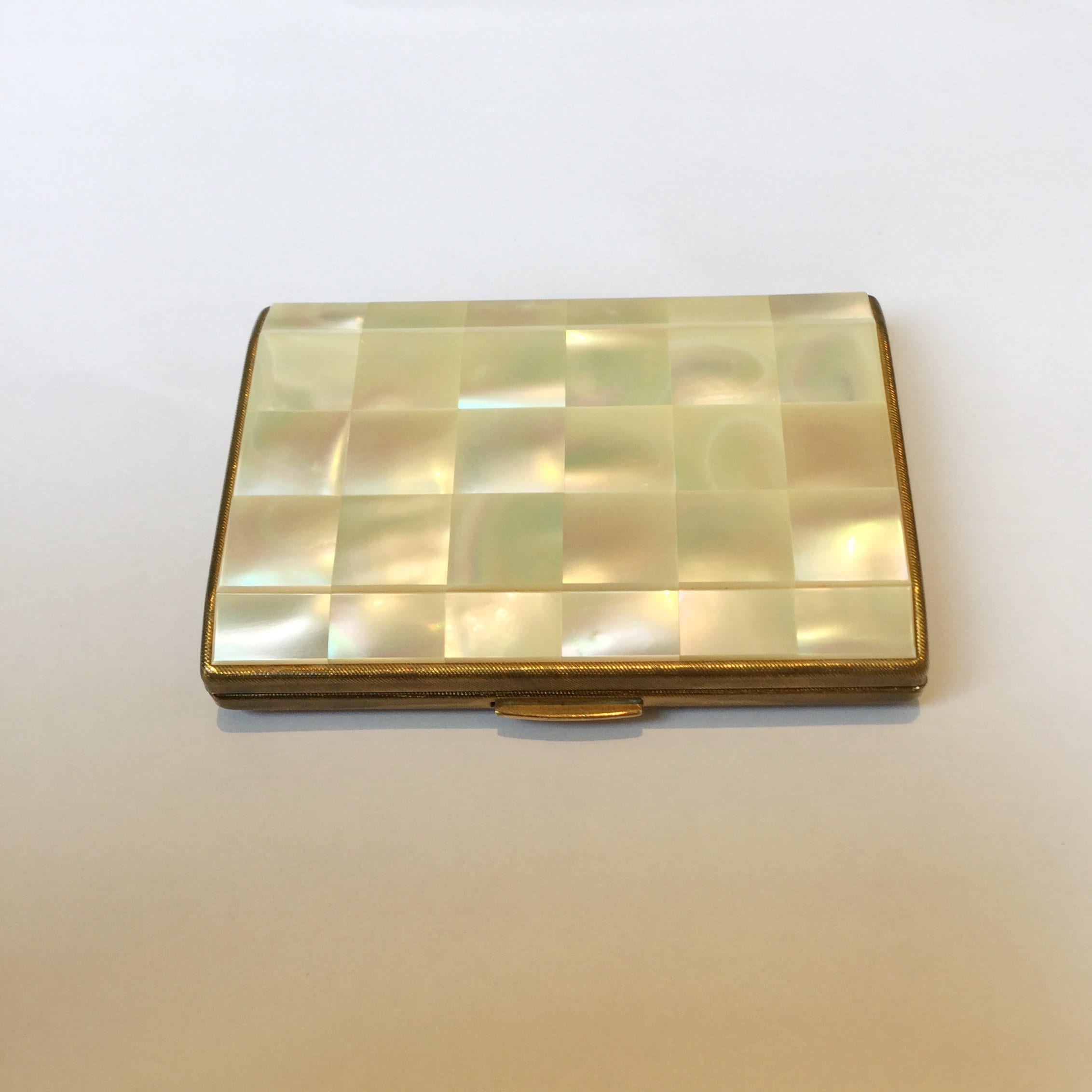 pearl cigarette case Ronson Mother of Pearl Cigarette Case With Mirror, Vintage 1950s