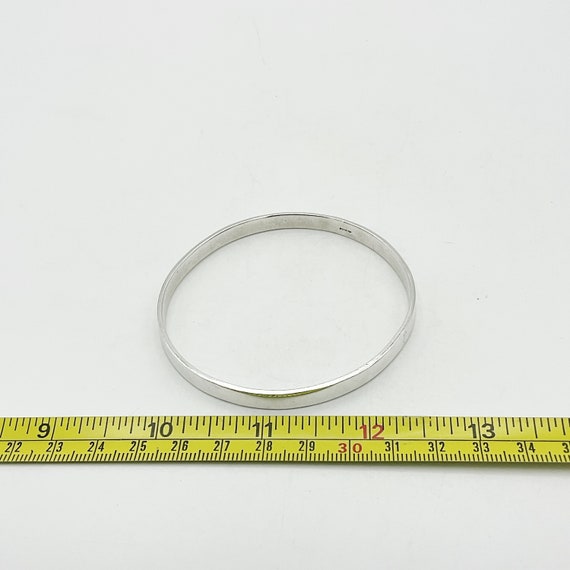 Vintage Sterling Silver Bangle Bracelet, English Hallmarks