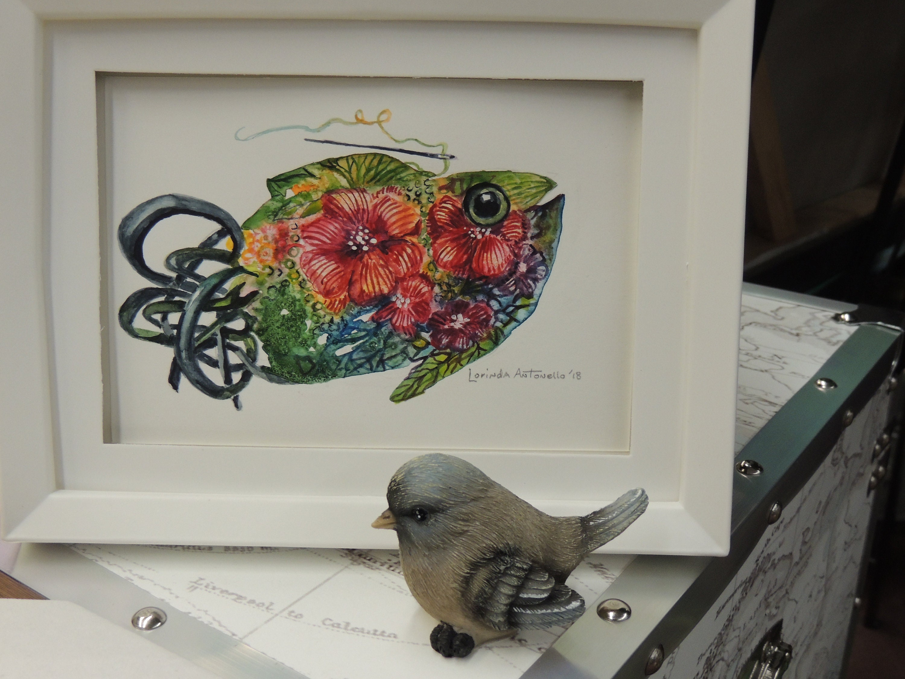 Custom Embroidery Art / Flowered Design Watercolor Etsy Canada