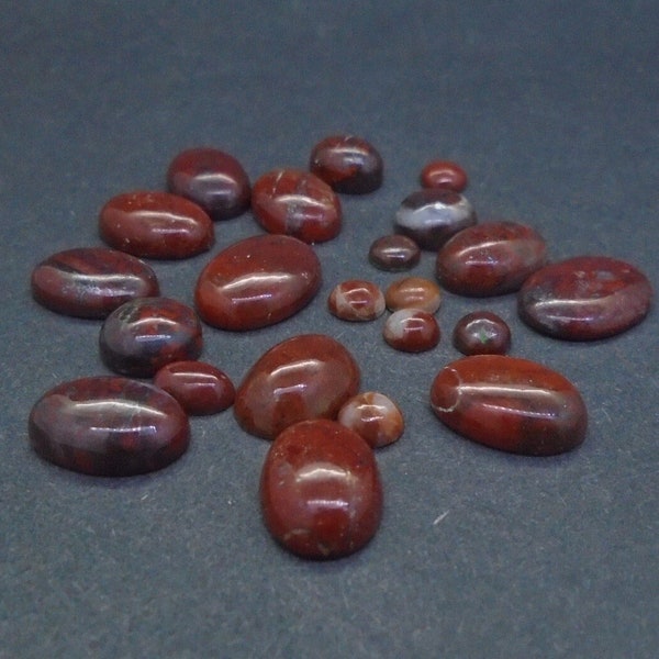 20 x Scottish Red Jasper Cabs - Calibrated,Scottish Stone,Jewellery Making, Scotland, Jewellery Settings, Scotland - FREE WORLDWIDE DELIVERY