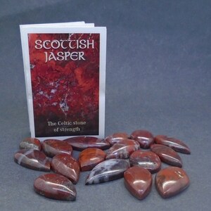15 x Scottish Red Jasper Cabochons - Scottish Stone, Jewellery Making, Scotland, Jewellery Settings, Scotland - FREE WORLDWIDE DELIVERY