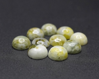 10x Iona Marble 8 mm kalibrierte schottische Edelstein Cabochons
