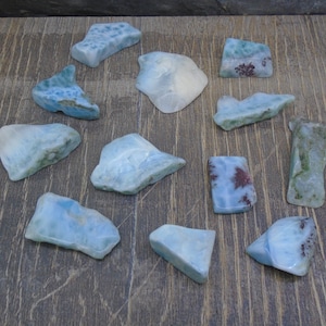 50g Bag Larimar Nuggets - Natural Baby Blue Gemstone, Dominican Republic, Caribbean, Stone of Atlantis, FREE WORLDWIDE DELIVERY 3595*