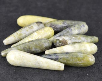 10x Skye Marble Drop Beads - Polished, Isle of Skye, Scotland