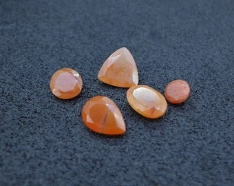 Carnelian Gemstones - Natural Colour, Fancy Shapes, Facet Cut, Edinburgh, Scotland, Jewellery Making - FREE WORLDWIDE DELIVERY