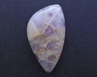 1 x Scottish Chevron Amethyst Cab - Polished, Cabochon, Top Quality, Crafts, Jewellery Making, Scotland - FREE WORLDWIDE DELIVERY