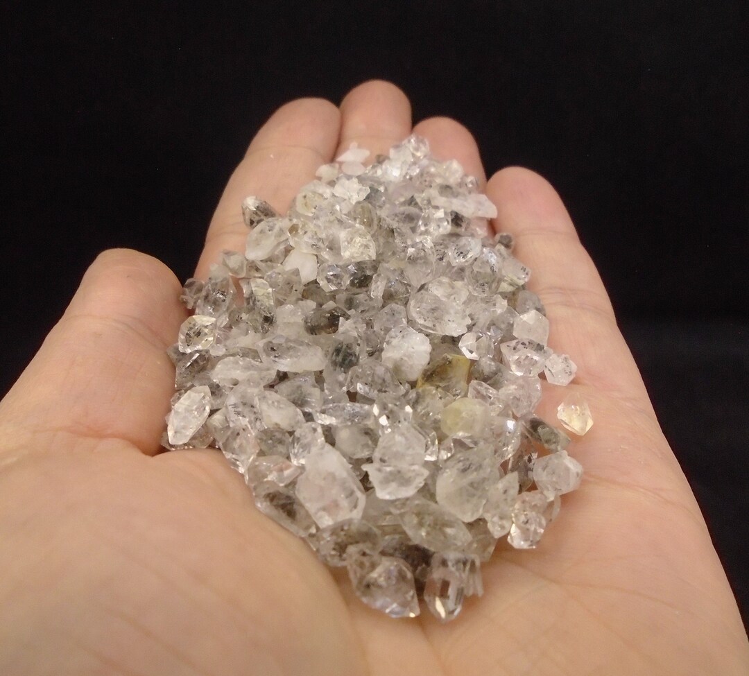 ハーキマー ダイヤモンド - 40g 美しい天然の輝く透明クォーツ、天然の