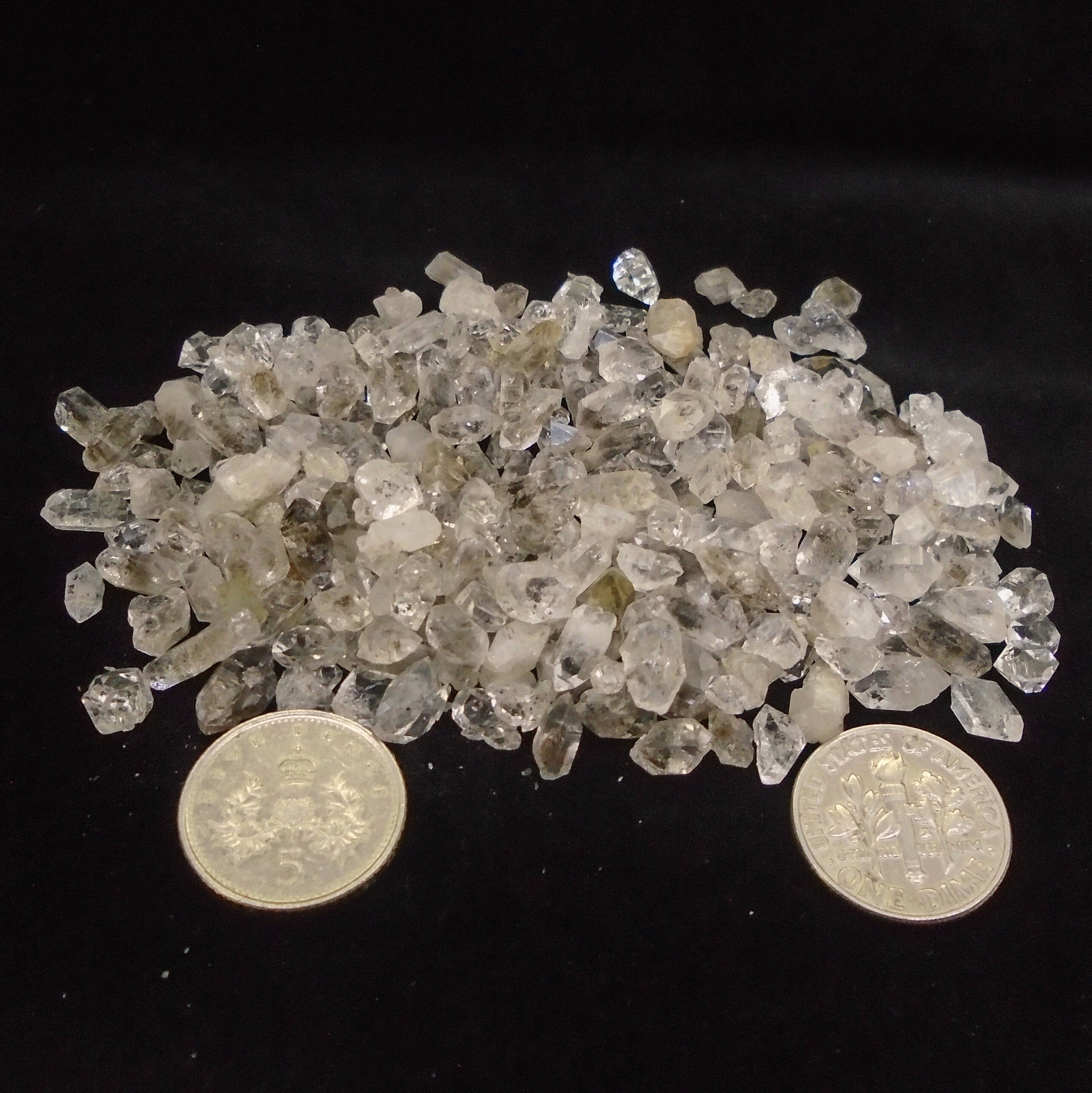 ハーキマー ダイヤモンド - 40g 美しい天然の輝く透明クォーツ、天然の