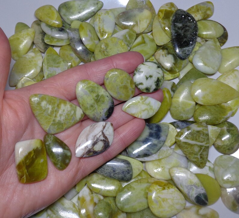 80 X Scottish Highland Marble Medium Cabochons 500g Mixed Etsy UK