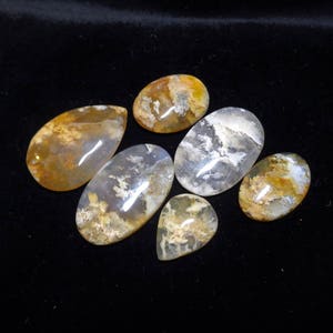 5 x cabujones de ágata de paisaje: varios tamaños y formas, hermosos patrones de bandas y remolinos, 30g de piedras preciosas reales ENTREGA MUNDIAL GRATUITA 3090