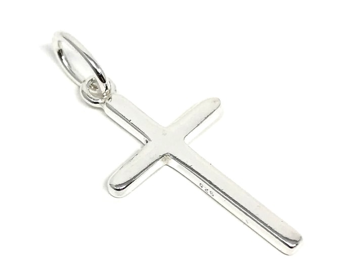Sterling Silver Small Cross Pendant, Delicate Classic Design