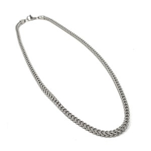 Men&#39;s Stainless Steel 20&quot; Square Wheat Weave Chain Necklace - Ideal Gift For Him