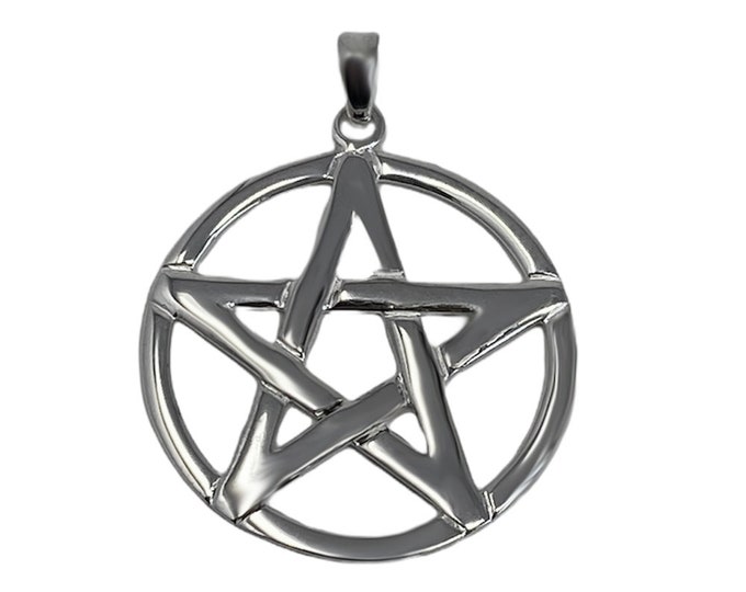 Unisex Sterling Silver 925 Pentacle Pendant, perfect for Valentine's, Birthdays, Anniversaries and Christmas