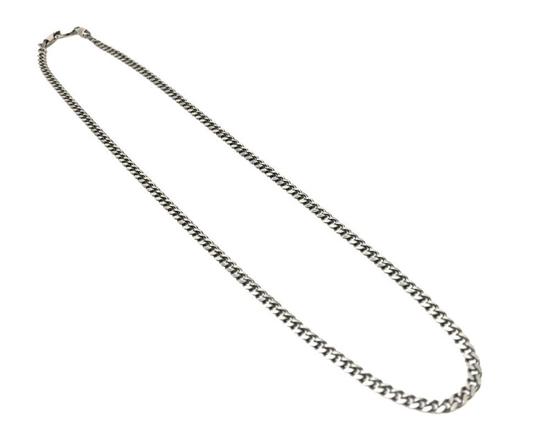 Men\u2019s Oxidised Sterling Silver Curb Link Chain Necklace \u2013 51CM