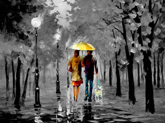 Un paseo por el parque pintura al óleo pareja caminando bajo - Etsy España Un paseo por el parque pintura al óleo pareja caminando bajo - Etsy España