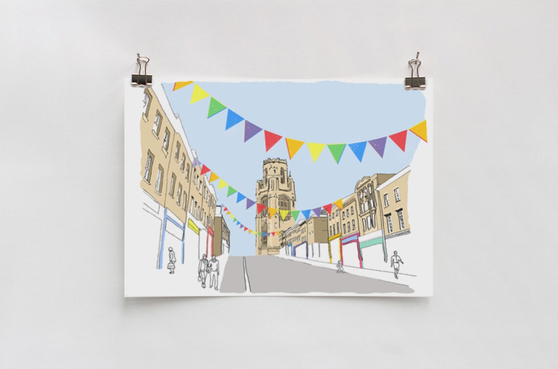 Bristol's Colourful Park Street Print Wall Art - Etsy