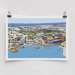 Digital Print of Cardiff Bay
