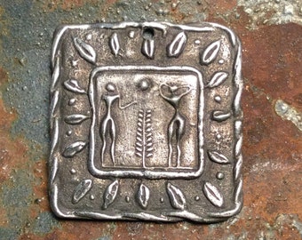 Tree of Life Charm, Handcrafted Pewter Pendant, Tree of Life Charm, Sumerian Seal, Nature charm, Tree charm, P1015