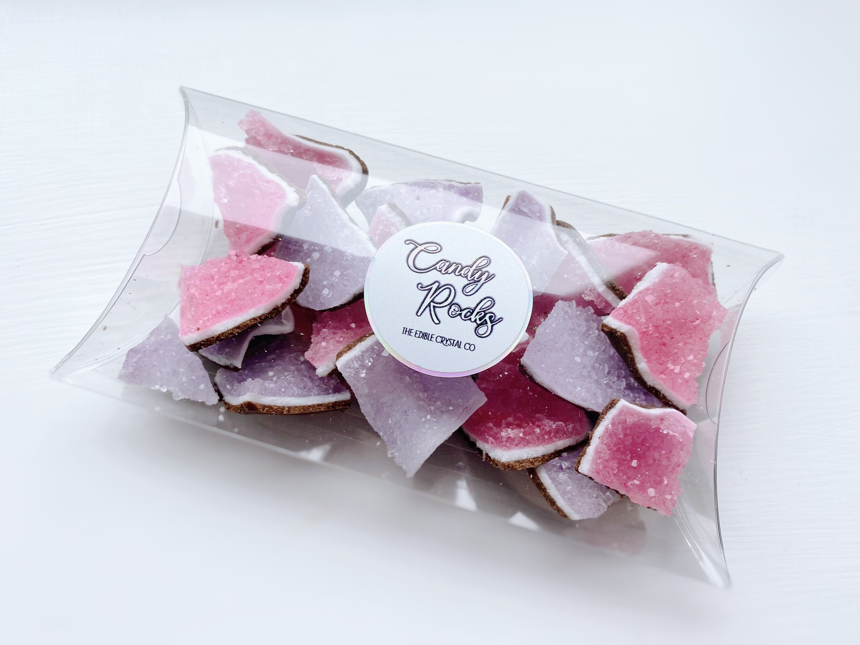Edible crystals in the shape of heart clusters #ediblecrystals #veg, crystal candy