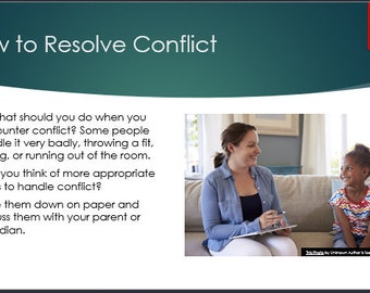 Conflict Resolution module for Homeschoolers, Teachers, and Counselors