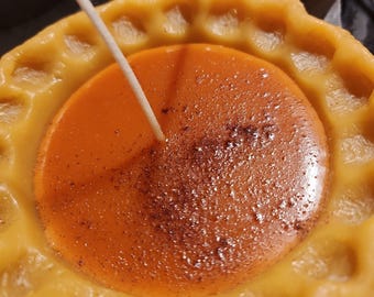 Pumpkin Pie Candle (wax) (5 inch) in delicious pumpkin pie scent