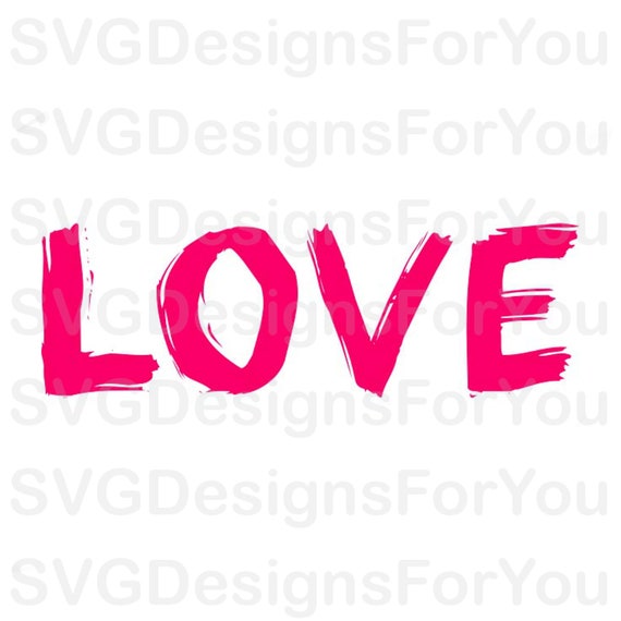 Love Svg Design Valentine Love Svg Red Letters Svg Etsy