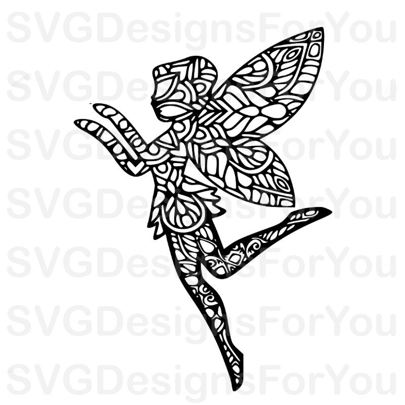 Download Mandala Fairy Svg Design Fairy Svg Mandala Svg Girls Etsy