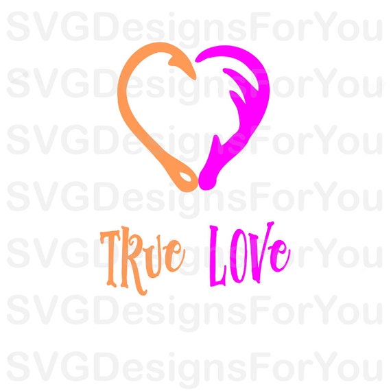Download Fishing Svg True Love Svg Design Hunting Svg Heart Svg Etsy