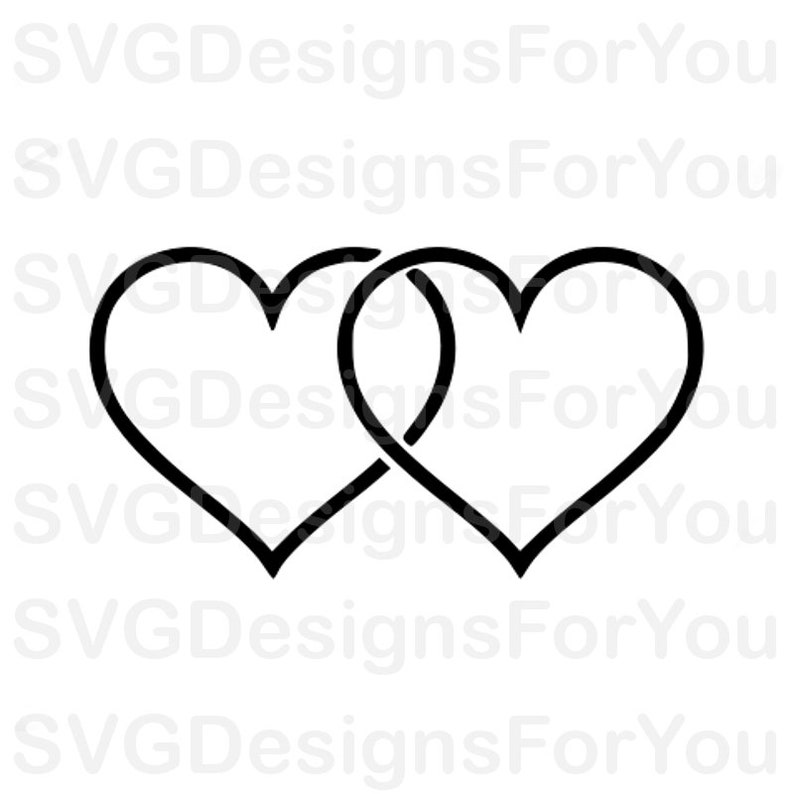 Eternal Interlocking Hearts SVG Wedding svg Design Heart ...