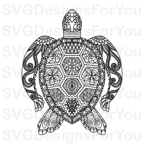 Download 3D Turtle Mandala Svg For Silhouette - Layered SVG Cut ...