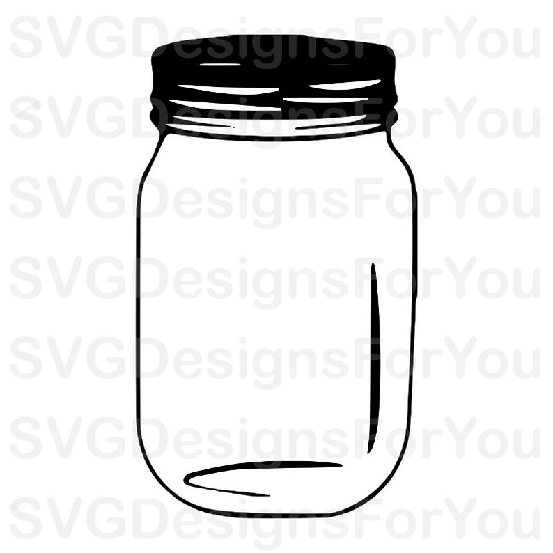 Sale MASON JAR SVG Commercial Cutting File Mason Jar Etsy
