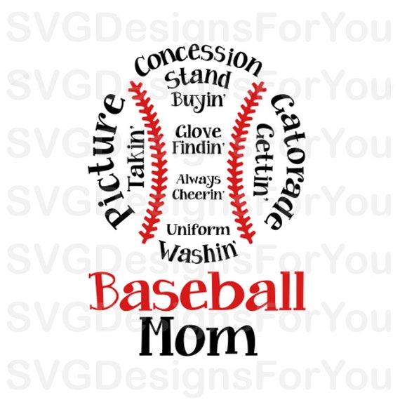 Download Baseball Mom Svg Design Baseball Svg Sports Mom Tshirt Svg Etsy