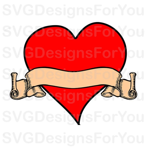 Download Valentine Svg Red Ribbon Heart Clip Art