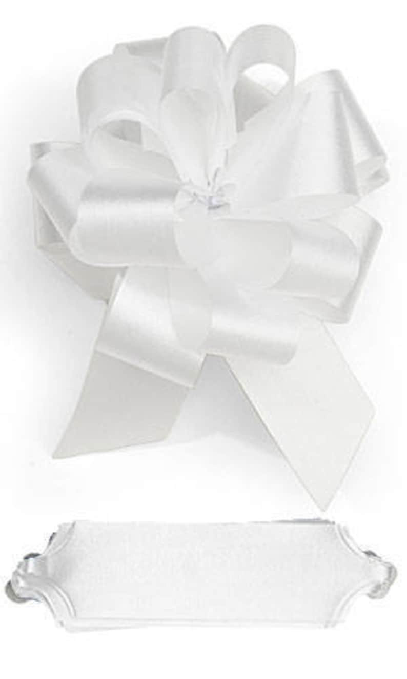 25 Pack Pull Bows Sale Box of bulk bows White 5 12 Inch