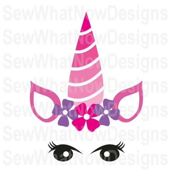 Download Unicorn Face Flowers Svg Design Unicorn Pink Svg Unicorn Etsy