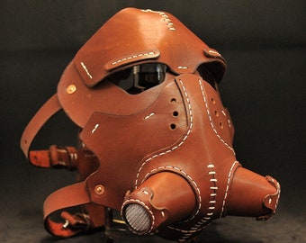 Full Face Steampunk Leather Mask