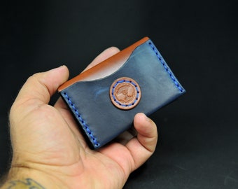 Handmade Leather Card Holder, Minimalist Wallet