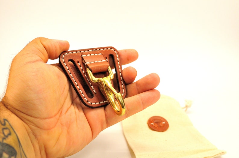 Leather Belt Key Hook Solid Brass Hook Fathers Day Gift Etsy UK