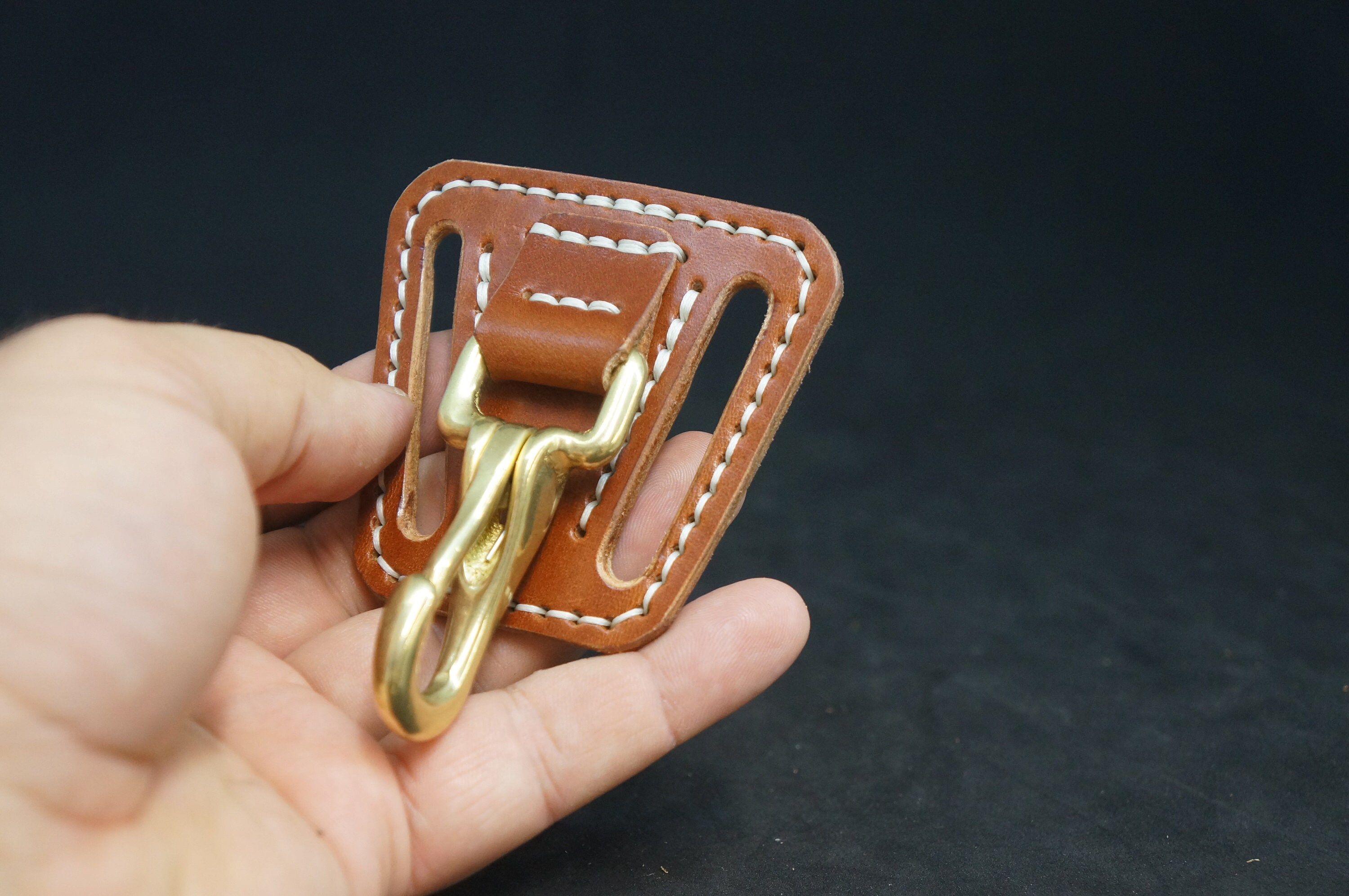 Leather Belt Key Hook Solid Brass Hook Fathers Day Gift Etsy UK