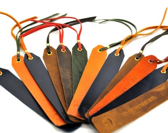 Handmade & Personalized Leather Bookmark
