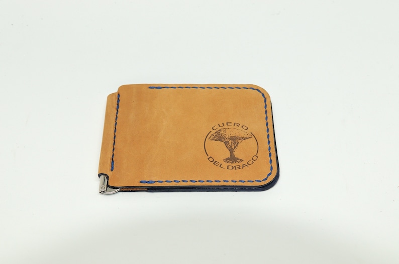 Leather Money Clip Wallet Money Clip Minimalist Wallet Money Clip With Cards Pockets Multicolour Money Clip Wallet - 