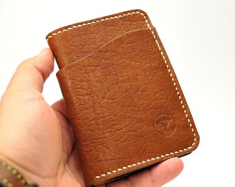 Handmade Vertical Billfold, Compact Custom Wallet, Vertical Wallet, Bifold Wallet, Front Pocket Wallet, Classic Wallet, Traditional Wallet